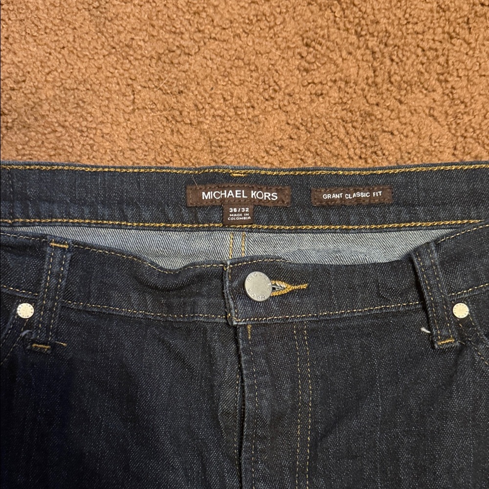 Michael Kors Men's Deep Indigo Relaxed Jeans